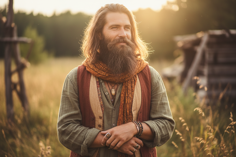 Bohemian man with beard