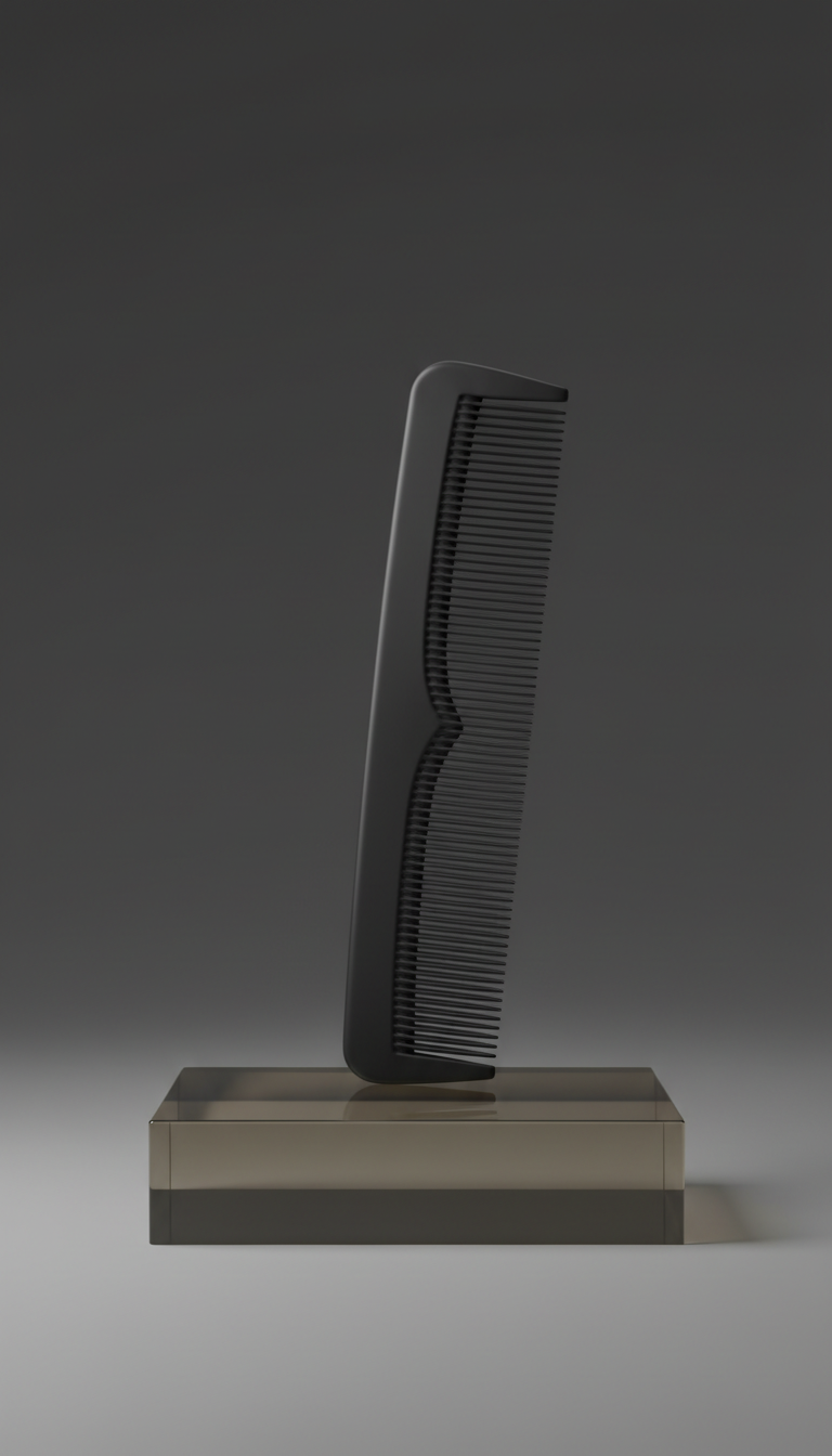 Matte Black Beard Comb