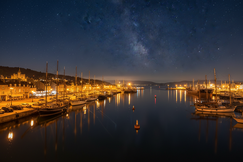 Port at night